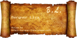 Bergner Liza névjegykártya